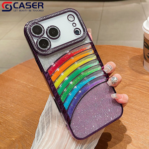 Fun Creative Electroplated Glitter Card Paper arcoíris Flowing <span class=keywords><strong>Sand</strong></span> Gradient Phone Shells para <span class=keywords><strong>iPhone</strong></span> <span class=keywords><strong>11</strong></span> 12 13 14 15 16 17 - Product Image 5