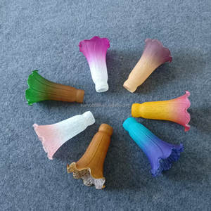 Pantallas de Lámpara de Cristal Soplado a Mano Multicolor, Estilo Europeo, para Interiores, con Forma de Lirio, para Bombillas de Filamento E14 o E12 - Product Image 1