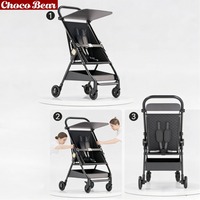 Poussette bébé pliable légère de qualité supérieure, en alliage d'aluminium, pouvant être transportée en avion