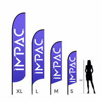 Drapeaux de plage en forme de goutte d'eau personnalisés pour le sport, bannières publicitaires imprimées, drapeaux promotionnels en tissu polyester, mât en aluminium