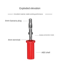 Fiche banane ABS intégrée haute tension Cleqee P3001P 4mm résistante