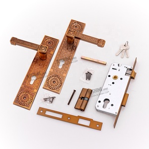 2025 sang trọng thiết kế mới xử lý cửa với máy bay xi lanh khóa cổng bằng gỗ khóa - Product Image 2