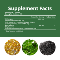 Capsules de gel d'huile d'origan OEM 1000mg pour le soutien immunitaire des cheveux et du cerveau Capsules d'huile de graines noires d'huile d'origan