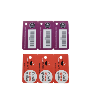 CLF CLF-C260402 Customized Offset Printing Magnetic Card with Hole 3up <b>Keytag</b> PVC Material Various Barcode Options - Product Image 1