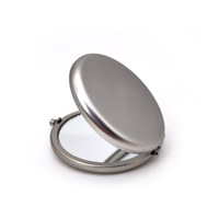 Miroir de poche compact rond personnalisé avec logo gravé, double face, pliable, pour cadeau d'invité de mariage, voyage, sac à main