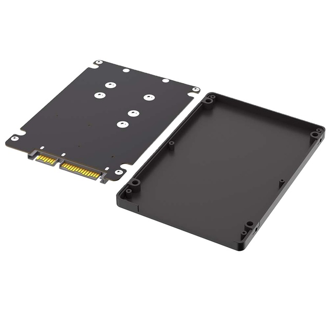 TISHRIC Adapter Card M.2 MSATA SSD to SATA Converter M.2 B Key to SATA SSD 2.5 Inch SATA 3.0 Enclosure Support Laptop Desktop PC