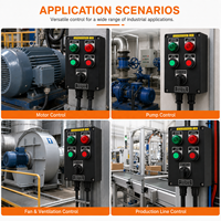 Estación de Control a Prueba de Explosiones IP65 Personalizada con Entrada de Cable Doble y Botones de Arranque/Parada para Control de Motor, Bomba y Ventilador