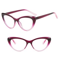 Lunettes de vue papillon classiques pour femmes DL, monture PC anti-lumière bleue, verres plats
