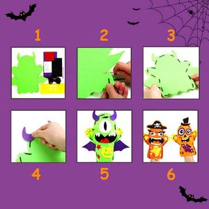 2025 Kit jahit kerajinan Halloween lakan-diy menyenangkan mainan boneka tangan Halloween, mainan Halloween anak-anak - Product Image 2