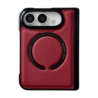 Casing Ponsel Kulit PU Magnetik Nirkabel untuk iPhone Duo, Pelindung Keras Anti-jatuh 4 Sudut untuk iPhone Duo