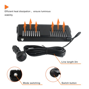 Barra de Luces Magnética de Emergencia para Vehículos, con Lente Transparente de Aluminio ABS, <span class=keywords><strong>16</strong></span> LED SMD Intermitentes, <span class=keywords><strong>Baliza</strong></span> Estroboscópica de Advertencia - Product Image 6