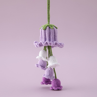 Handgefertigtes Amigurumi Maiglöckchen Windspiel Auto-Ornament, Heilendes Mini-Geschenk für Mädchen Dekoration