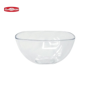 Bol à salade multifonctionnel transparent en acrylique et polycarbonate, écologique, carré, pour les fêtes, la restauration, les buffets - Product Image 2