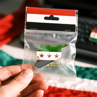 Prêt Stock SYRIE Armoiries Carte Pins Moyen-Orient Emblèmes Badge En Métal Autocollants Personnalisé Style Arabe Fête Nationale Célébration Cadeau