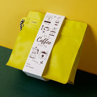 Sac en aluminium flexible personnalisé avec soufflet latéral, sac en mylar pour café, emballage de thé, sachet debout avec valve ventilée, fermeture éclair, trou de suspension