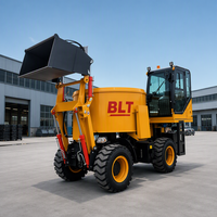 Truk Mixer Beton Multifungsi Self Loading Tipe Flat Mouth Pan untuk Produksi Beton Cepat