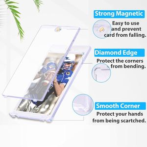 35PT Magnetic Card Brick <b>Clamp</b> Hard Acrylic Card Sleeve Standard Card Brick Detachable Protective Sleeve Factory Wholesale - Product Image 2