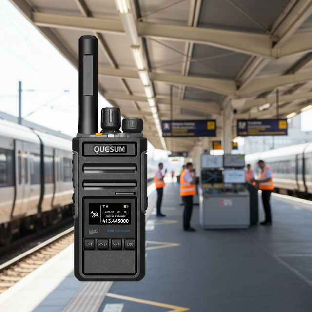 QUANSHENG MX500 DMR Digital Walkie Talkie GPS Water Resistant 2500-3000mAh Battery 0-5km Range 5W Output UHF/VHF Frequency