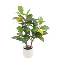 JWS3898 Realistische Mini Kunstmatige Citroenboom 50cm Gepotte Kunststof Ecologische Kunstfruitplant Keuken Eettafel Restaurant