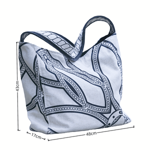 Borsa Tote in Tela di Alta Qualità con Motivo Cavallo - Ampia Capacità, Borsa per il Pendolarismo con Chiusura a Scatto e Decorazione con Lettere per Donne - Product Image 5