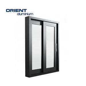 High-low thresholds water tightness lift and slide European window double glass sliding door office interior sliding window