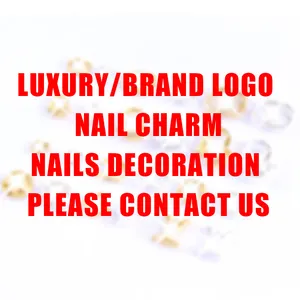 New Design Luxury L/D Brand Nails Charm Decoration Brand Logo Nails Jewelry Metal Ornament Decal Sticker Foils For Women