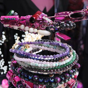 Bracelet délicat bohème en plaqué or 18 carats avec perles de pierres précieuses naturelles de 4 mm (émeraude, rubis, saphir, opale, améthyste) – Cadeau idéal pour les fêtes - Product Image 3