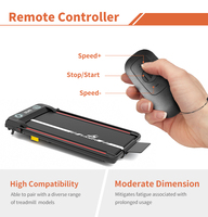 Treadmill dalam ruangan Mini lipat 2in1, bantalan jalan Motor penggerak HP 0.65 dengan tampilan LED untuk penggunaan rumahan Gym