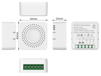 Module d'interrupteur WiFi miniature Esp8684 Tuya 1/2/3 voies, compatible avec la commande vocale via l'application Smart Life, Alexa et Google Home
