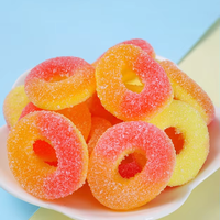 Superzure appelvormige fruitige snoepjes met perzikgeur, 1000g zak