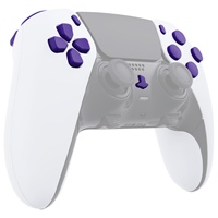 Boutons de remplacement EXtremeRate, ensemble complet personnalisé, boutons violets pour manette PS5 Dualsense Edge
