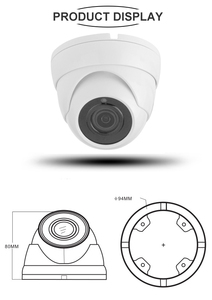 Cámara de Domo Pequeña Totalmente Metálica Impermeable, Lente de 2.8MM, IR de 25M, 4MP, 25FPS, Cámara de Red POE con Micrófono, Detección Humana - Product Image 5
