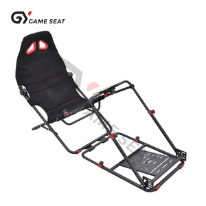 เก้าอี้เกมมิ่ง GY070 สำหรับเพลย์สเตชั่น ปรับแต่งได้ พับเก็บได้ เบาะนั่งจำลองการขับรถ เก้าอี้แข่งรถ พร้อมขาตั้งพวงมาลัย - Product Image 1