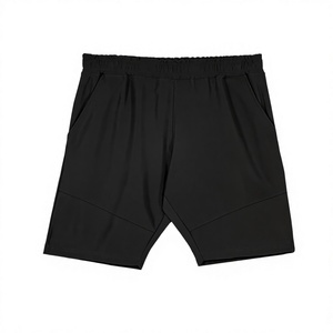 Pantalones Cortos Deportivos Casuales para Hombre, Negros, Elásticos, Ajustables con Cordón en la Cintura, con Bolsillos, de Secado Rápido, para Gimnasio, Correr y Entrenamiento - Product Image 1