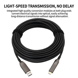 Kabel USB-C Optik Aktif Jarak Jauh USB 3.2 10Gbps Transfer Data Kecepatan Tinggi untuk Kamera Gaming PTZ Isolasi PVC - Product Image 2
