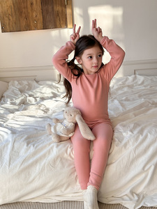 <span class=keywords><strong>Pigiama</strong></span> Invernale per Bambine, Doppio Lato, Traspirante, Senza Cuciture, in Spandex/<span class=keywords><strong>Cotone</strong></span>, Tinta Unita o Stampato, Tessuto Pettinato - Product Image 3