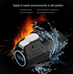 Cnlinko Lp24 Không Thấm Nước Chế Độ Kép Tín Hiệu Kết Nối Sợi Quang Kết Nối Với Bụi Bìa IP68 Thông Tư Kết Nối - Product Image 5