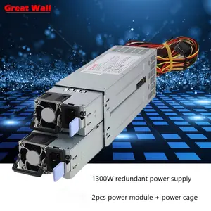 Great Wall PSU efisiensi tinggi 1 + 1 Nilai daya 1300W redundan catu daya untuk Server