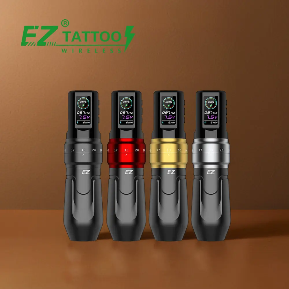 Wholesale EZ Tattoo P3 PRO Matte Manufactory Adjustable Stroke Rotary Wireless Tattoo Machine with APP Function