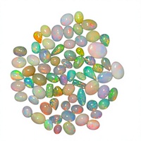 Lot de cabochons d'opale naturelle éthiopienne, opale de feu Welo, pierres précieuses en vrac de toutes formes pour la fabrication de bijoux et pendentifs, certifiées par une tierce partie