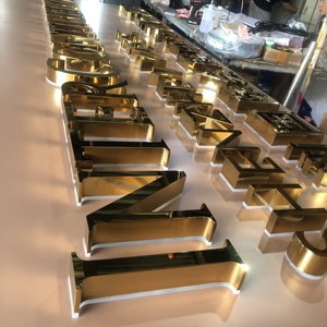 Đứng Miễn Phí Lớn Ngoài Trời 3D Thép Không Gỉ Chải Gương Biểu Tượng Dấu Hiệu Bạc Kim Loại Chữ Số Thanh Lịch Biển Quảng Cáo Thiết Kế - Product Image 1