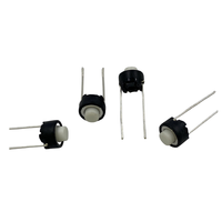 Botón táctil japonés importado de 6*6*5mm, microbotón electrónico de dos patas en línea para piano, 2 pines