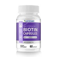 Ausreson OEM Capsules de Biotine, Kératine et Collagène – Vitamines et Complément Alimentaire pour l'Éclaircissement de la Peau et la Croissance Capillaire des Adultes