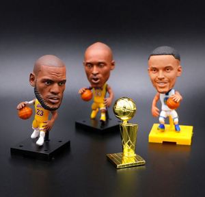 <b>Custom</b> Mini Resin Bobble Head Basketball Player Star Home Display 3D Car Ornaments NBA Basketball Action Figure <b>Doll</b> - Product Image 4