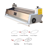 Machine à coller les boîtes rigides semi-automatique électrique à grande vitesse pour colle froide et colle thermofusible, facile à utiliser