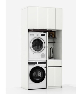 Gabinete personalizado <span class=keywords><strong>con</strong></span> panel de panal de aluminio Gabinete de balcón apilado de doble máquina y combinación de gabinete de <span class=keywords><strong>baño</strong></span> integrado - Product Image 5