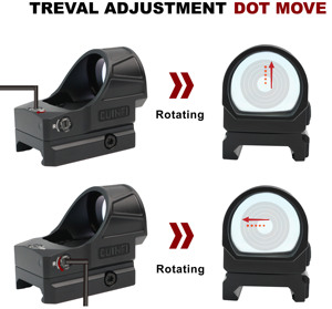 Mirino a punto rosso Cuinfi Falcon 1x26 Shake Awake compatto multi-reticolo tattico per la caccia - Product Image 2