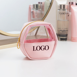 Custom logo Fashion pink Pvc Plastic Transparent clear Zipper Kids <strong>Travel</strong> <strong>Wash</strong> Toiletry Pouch Makeup Cosmetic <strong>Bag</strong> with Zipper - Product Image 3