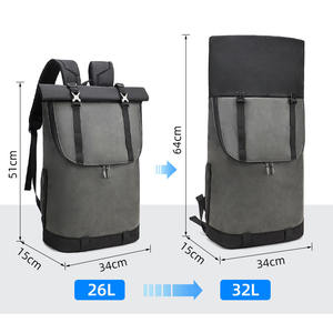 Sac à dos à enroulement personnalisé en cuir Oxford Sac à dos à enroulement pour ordinateur portable Capacité Sac à dos à roulettes pour hommes - Product Image 3