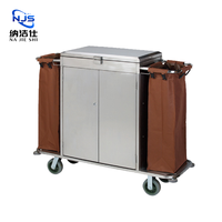 Chariot de service hôtelier pour le nettoyage et le linge, chariot de chambre pour personnel hôtelier, équipement personnalisable en métal